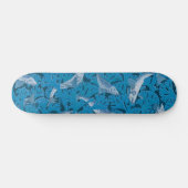  Blauwe Vis & Zeewier: Art Nouveau Nautisch Persoonlijk Skateboard (Horizontaal)