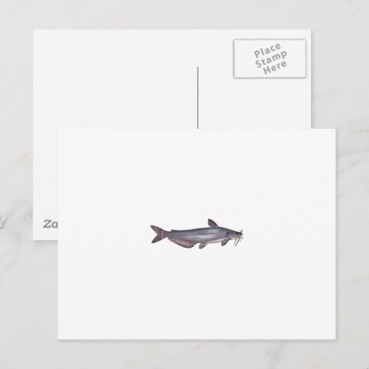 Blauwe vis (zonder titel) briefkaart (Voorkant / Achterkant)