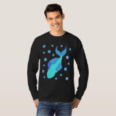 Blauwe visduik t-shirt (Voorkant volledig)