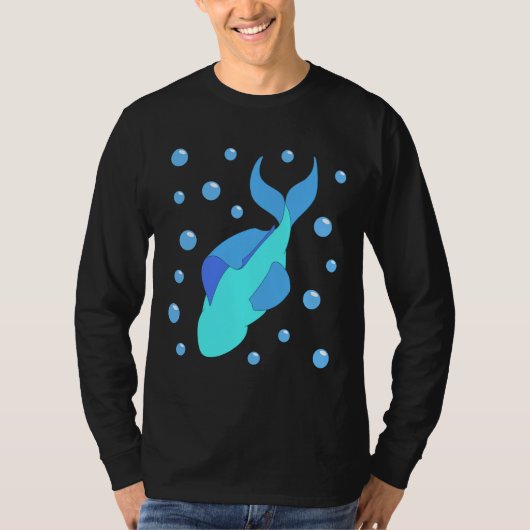 Blauwe visduik t-shirt (Voorkant)
