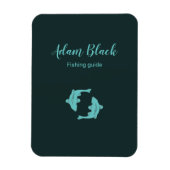 Blauwe visgids magneet (Verticaal)