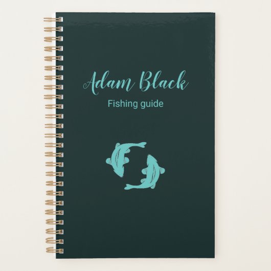 Blauwe visgids planner (Voorkant)
