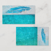 blauwe visitekaartje aangepaste sjabloon (Voorkant / Achterkant)