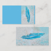 blauwe visitekaartje aangepaste sjabloon (Voorkant / Achterkant)