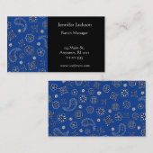 Blauwe Visitekaartjes Bandana (Voorkant / Achterkant)