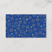 Blauwe Visitekaartjes Bandana (Achterkant)