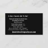 Blauwe Visitekaartjes van Chiropractor met Monogra (Achterkant)