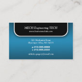 Blauwe Visitekaartjes voor mechanische werktuigmac (Achterkant)