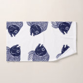 Blauwe viskoppen van de oude Nautical Navy Bad Handdoek (Handdoek)