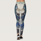 Blauwe Vissen Broek Leggings (Achterkant)