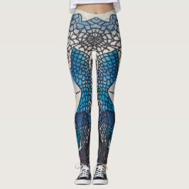 Blauwe Vissen Broek Leggings