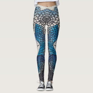 Blauwe Vissen Broek Leggings