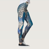 Blauwe Vissen Broek Leggings (Rechts)