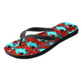 Blauwe Vissen Heren Slippers Teenslippers (Schuin)