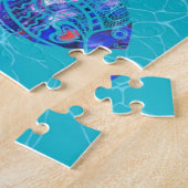 Blauwe vissen Puzzle - Turquoise Legpuzzel (Zijkant)