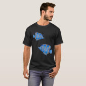 Blauwe vissen t-shirt (Voorkant volledig)