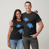 Blauwe vissen t-shirt (Unisex)