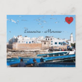 Blauwe vissersboten in Essaouira - Marokko Briefkaart (Voorkant)
