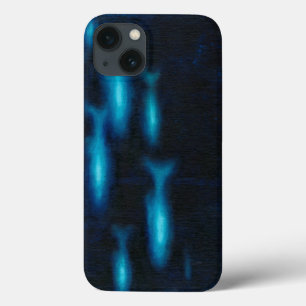 Blauwe vissilhouettes Case-Mate iPhone case