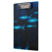 Blauwe vissilhouettes klembord (Links)
