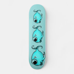 Blauwe visskateboard persoonlijk skateboard