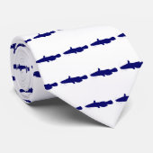 Blauwe visstreep stropdas (Opgerold)