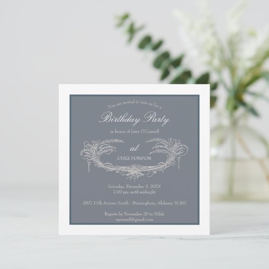 Blauwe  Vlaamse Volwassenpartij Kaart (Staand voorkant)