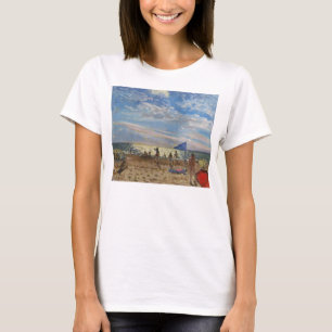 Blauwe vlag en rode zonschaduw Montalivet T-shirt