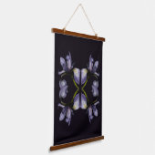 Blauwe Vlag Iris Bloem Abstract Hangend Wandkleed (Gebogen)