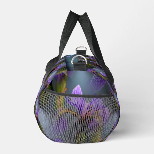 Blauwe Vlag Iris Bloem Art Patroon Gepersonaliseer Plunjezak (Rechts)