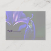 Blauwe Vlag Iris Bloem Gepersonaliseerde bruiloft Plaatskaartje (Voorkant)