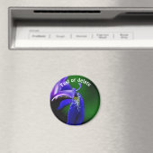 Blauwe Vlag Iris Bloem Persoonlijk Magneet (Insitu (Vaatwasser))