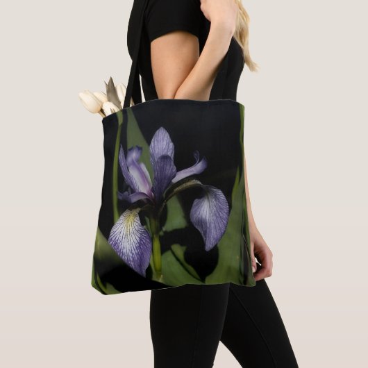 Blauwe Vlag Iris Bloem Tote Bag (Dichtbij)