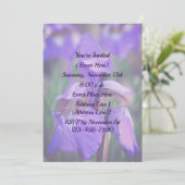 Blauwe Vlag Iris Flower Party Kaart (Staand voorkant)