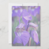 Blauwe Vlag Iris Flower Party Kaart (Achterkant)