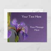 Blauwe vlag Iris-ventilator Briefkaart (Voorkant / Achterkant)