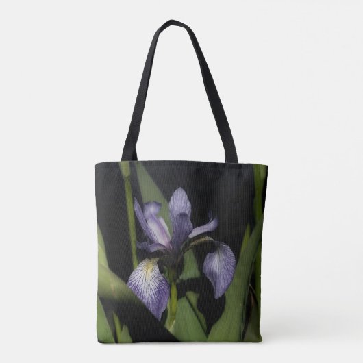 Blauwe vlag Iris-ventilator Tote Bag (Achterkant)