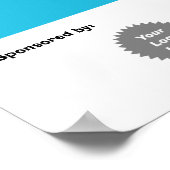 Blauwe vlag van het communautaire straatfestival poster (Hoek)