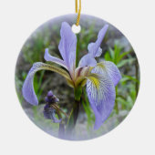 Blauwe vlag - Wilde Iris Keramisch Ornament (Voorkant)
