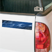 Blauwe vlam 2 bumpersticker (Op Truck)