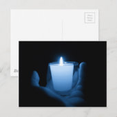 Blauwe vlam briefkaart (Voorkant / Achterkant)