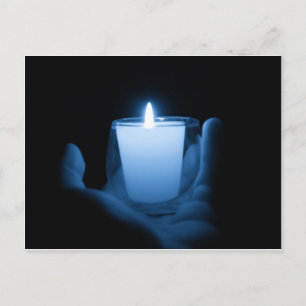 Blauwe vlam briefkaart