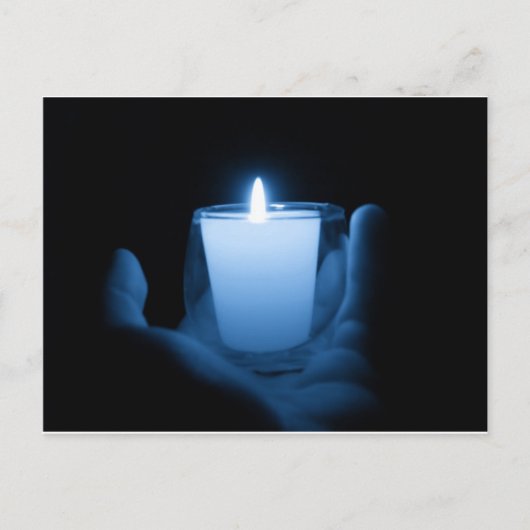 Blauwe vlam briefkaart (Voorkant)