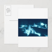 Blauwe vlam briefkaart (Voorkant / Achterkant)