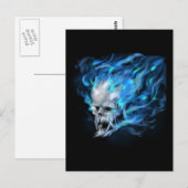 Blauwe vlam briefkaart (Voorkant / Achterkant)