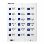 Blauwe vlam etiket (Full Sheet)
