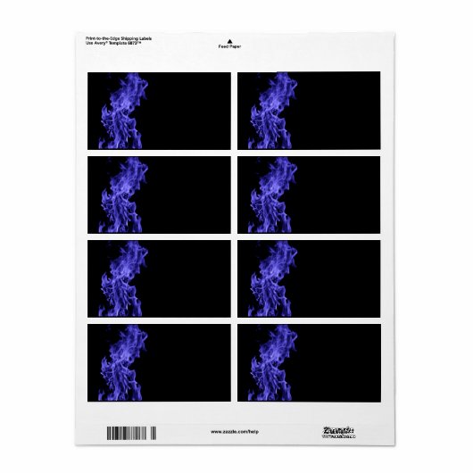 Blauwe vlam etiket (Full Sheet)