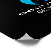 Blauwe vlam, gasingenieur en -leverancier poster (Hoek)