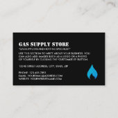 Blauwe vlam, gasingenieur en -leverancier visitekaartje (Achterkant)