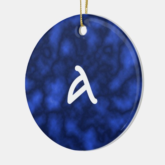 Blauwe vlam keramisch ornament (Links)